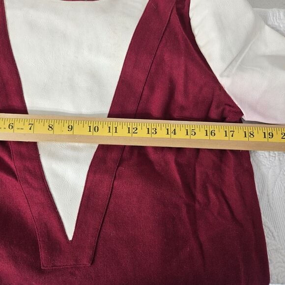 Vintage 60s Wrestling Outfit Patchwork High Waist Sweater Cheerleader Costume - Picture 13 of 14